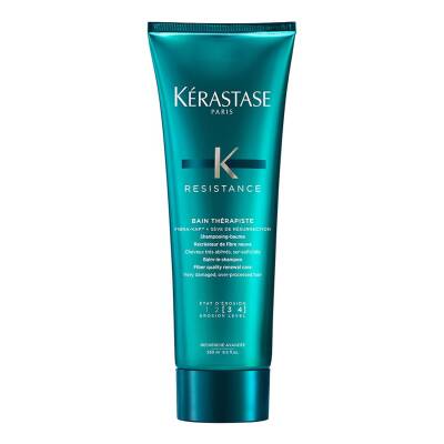Kérastase Resistance, Gel Shampoo For Over-stressed & Very Damaged Hair, With Fibra-Kap, Bain Thérapiste, 250ml