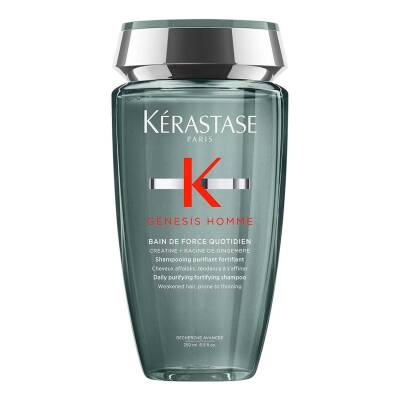 Kérastase Genesis Homme Men’s Shampoo, Daily Purifying Fortifying Shampoo, Re-energising for Scalp & Facial Hair, 250ml