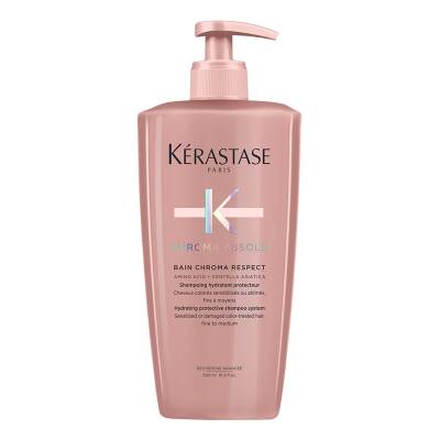 Kérastase Chroma Absolu, Hydrating Shampoo, Color-Treated Hair, Fine To Medium, Hyaluronic Acid, Bain Chroma Respect, 250ml