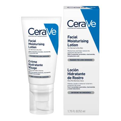 CeraVe PM Facial Moisturising Lotion with Ceramides for Normal to Dry Skin 52ml