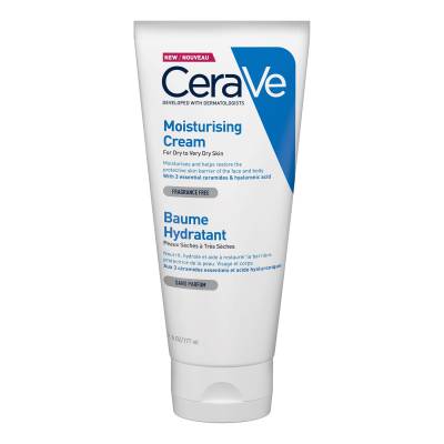 CeraVe Moisturising Cream Tube with 3 Essential Ceramides & Hyaluronic Acids for Dry to Very Dry Skin 177ml