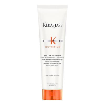 Kérastase Nutritive Nectar Thermique, Blow-Dry Milk Heat Protection, for Dry Medium to Thick Hair, With Niacinamide, 150ml