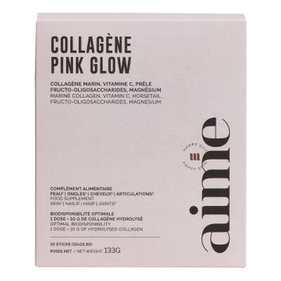 Aime Collagène Pink Glow Food Supplement x 10 Sticks