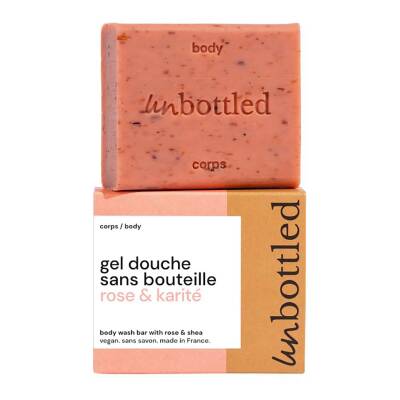 Unbottled Body Wash Bar with Rose & Shea pH balanced soap 110g (3)