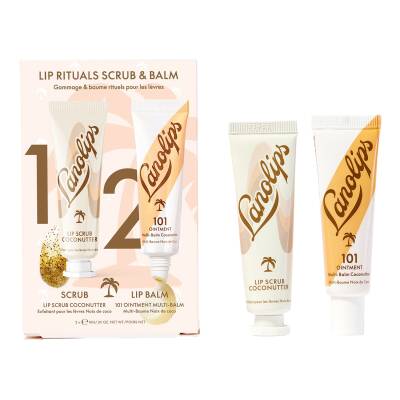 LANO LIPS + HANDS + ALLOVER Lip Rituals Scrub & Balm Coconutter - Lip Care 2x10g (2)