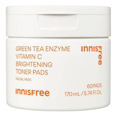Innisfree Green Tea Enzyme Vitamin C Brightening Toner Pads 2.8ml 60s