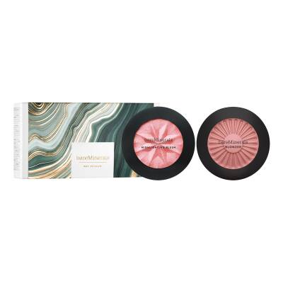 bareMinerals Way to Glow Full Size GEN NUDE® Cheek Duo Kiss of Mauve, Pink Glow