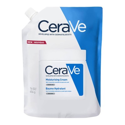 CeraVe Moisturising Cream Refill Pouch with Hyaluronic Acid & Ceramides for Dry to Very Dry Skin 473ml