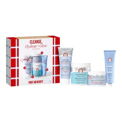 First Aid Beauty Cleanse, Hydrate + Glow - Daily Essentials Set