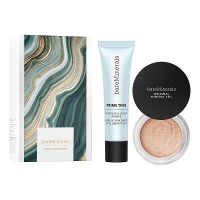 bareMinerals Complexion Heroes - Hydrate & Glow Primer & MINERAL VEIL Set Duo Hydrate & Glow, Original Translucent (2)