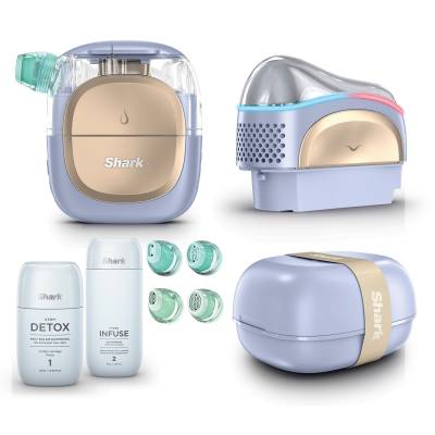 Shark Beauty FacialPro Glow + DePuffi at home facial Spa Purple (2)