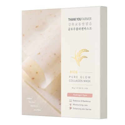 Thank You Farmer Rice Pure Glow Collagen Hydrogel Masks 4 pcs (2)