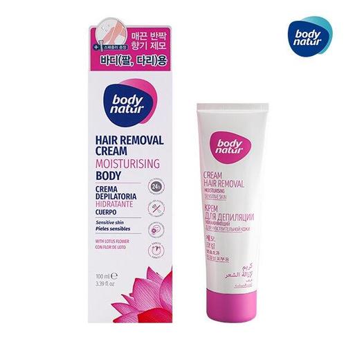 Body Natur Moisturising Hair Removal Cream Body with Lotus Flower (Sensitive Skin)