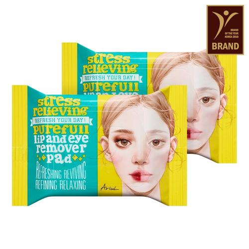 Ariul Stress Relieving Purefull Lip and Eye Remover Pad 30 Sheets x 2-Pack (2)