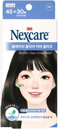 Nexcare Blemish Clear Cover Relief 45+30 Count (Round Shape)