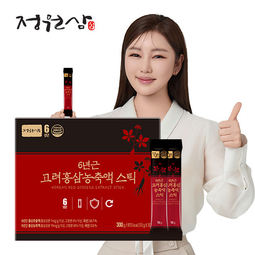 jungwonsam 6-Year-Old Korean Red Ginseng Extract Stick 30 Sticks (30-day supply)