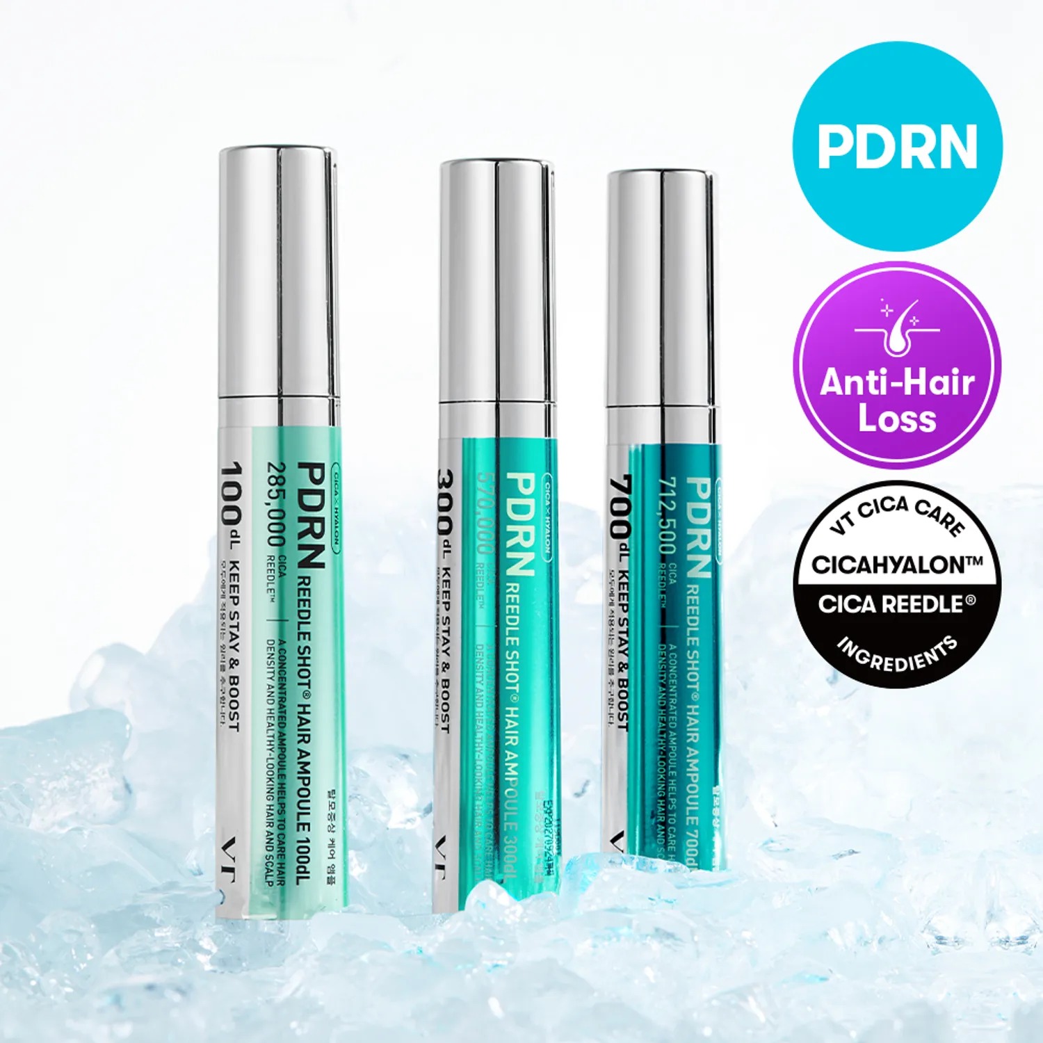 VT PDRN Reedle Shot Hair Ampoule 15ml (3 options)