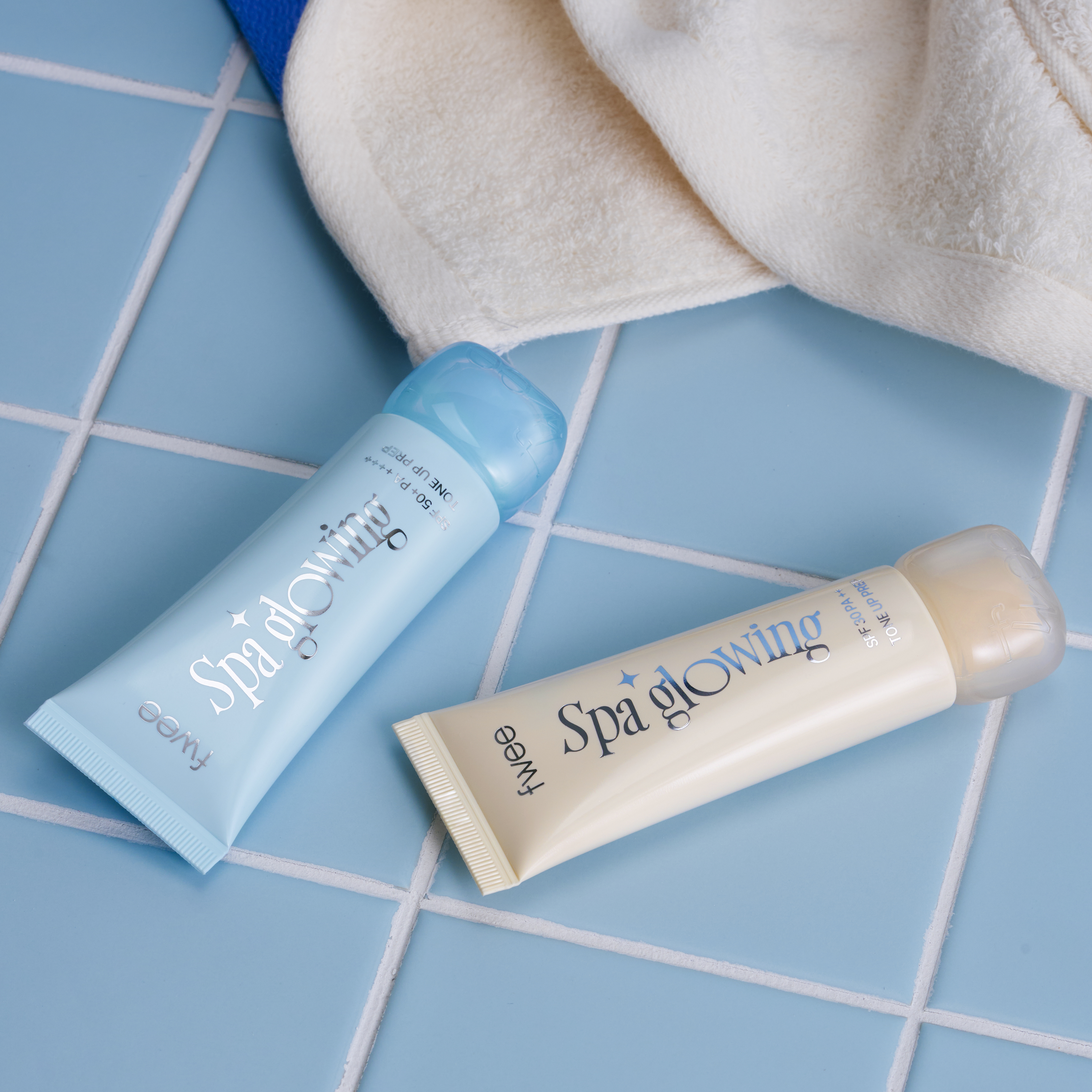 fwee Spa Glowing UV Tone-Up Prep 35ml Duo Set (Semi Dewy/Wet Dewy)