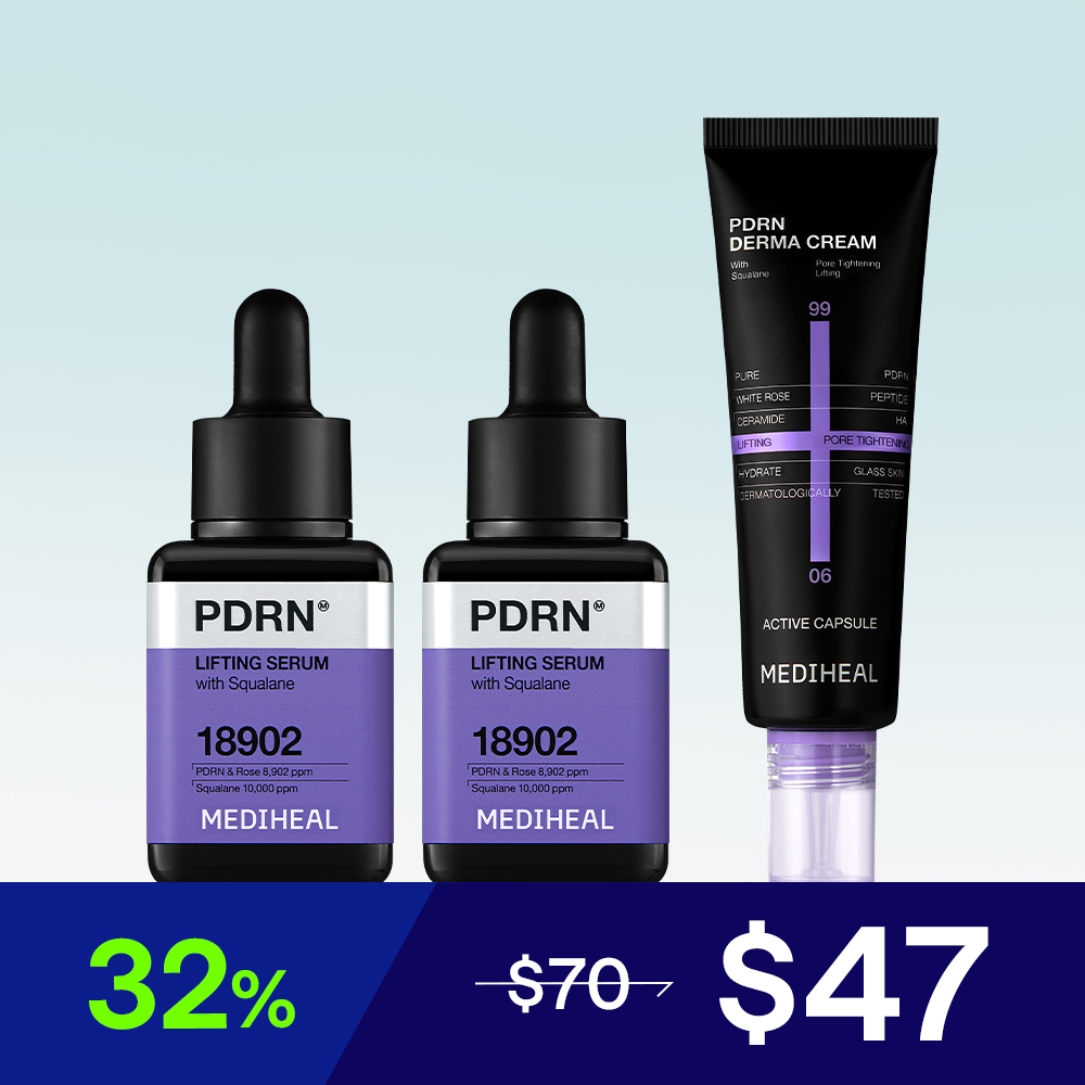 MEDIHEAL PDRN Set (Serum Double Pack + Cream)
