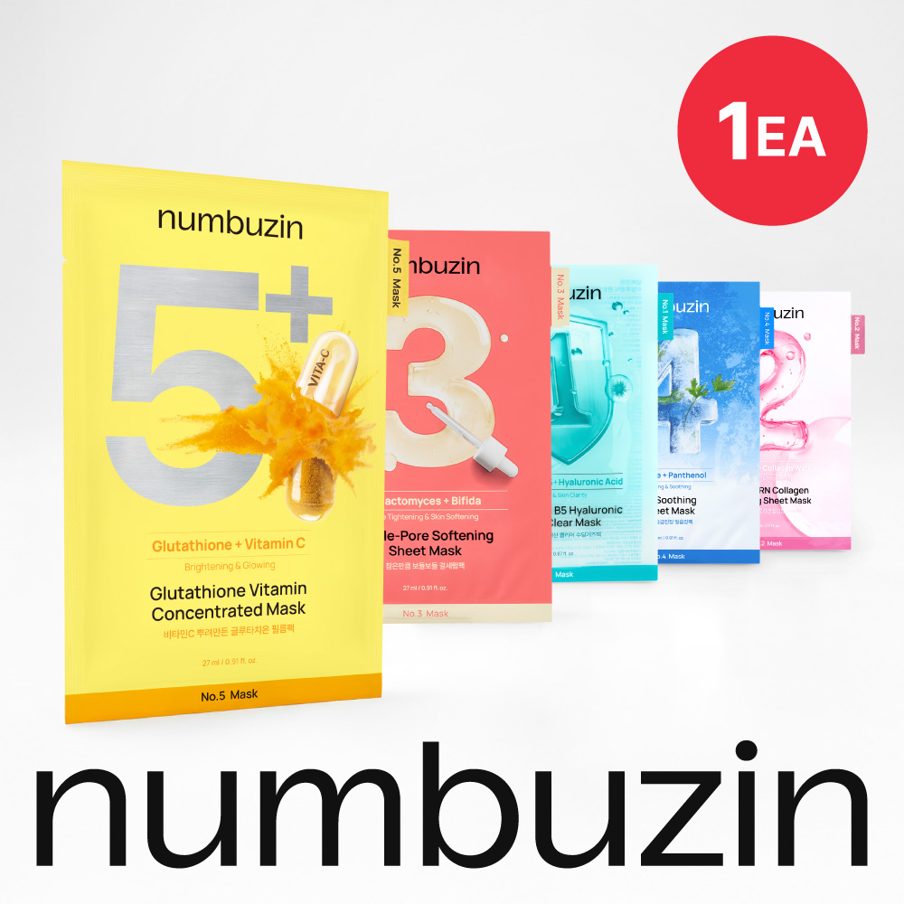 numbuzin No.1–5 Sheet Mask (1 Sheets) [Choose 1]