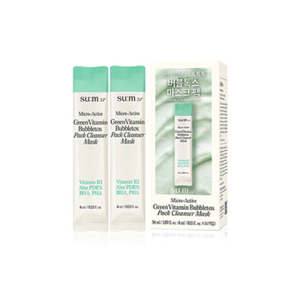 SUM37 Micro-Active Green Vitamin Bubbletox Pack Cleanser Mask (4ml*14ea) (3)