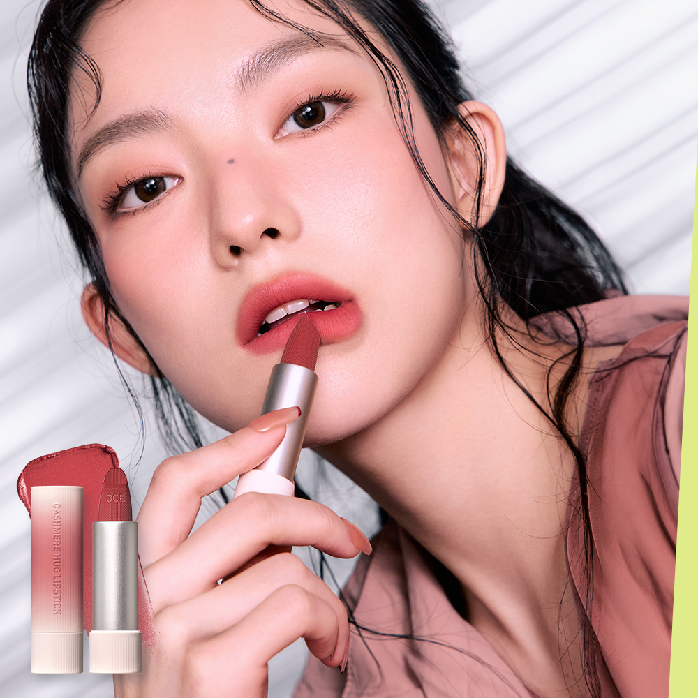 3CE Cashmere Hug Lipstick (14 Colors)