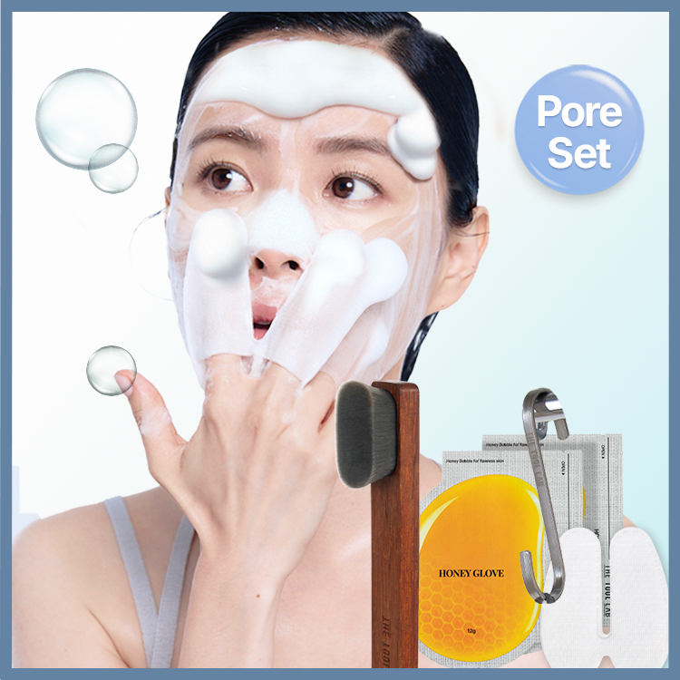 THE TOOL LAB Pore Dual Cleansing Set (701S Brush+Honey Glove 2ea)