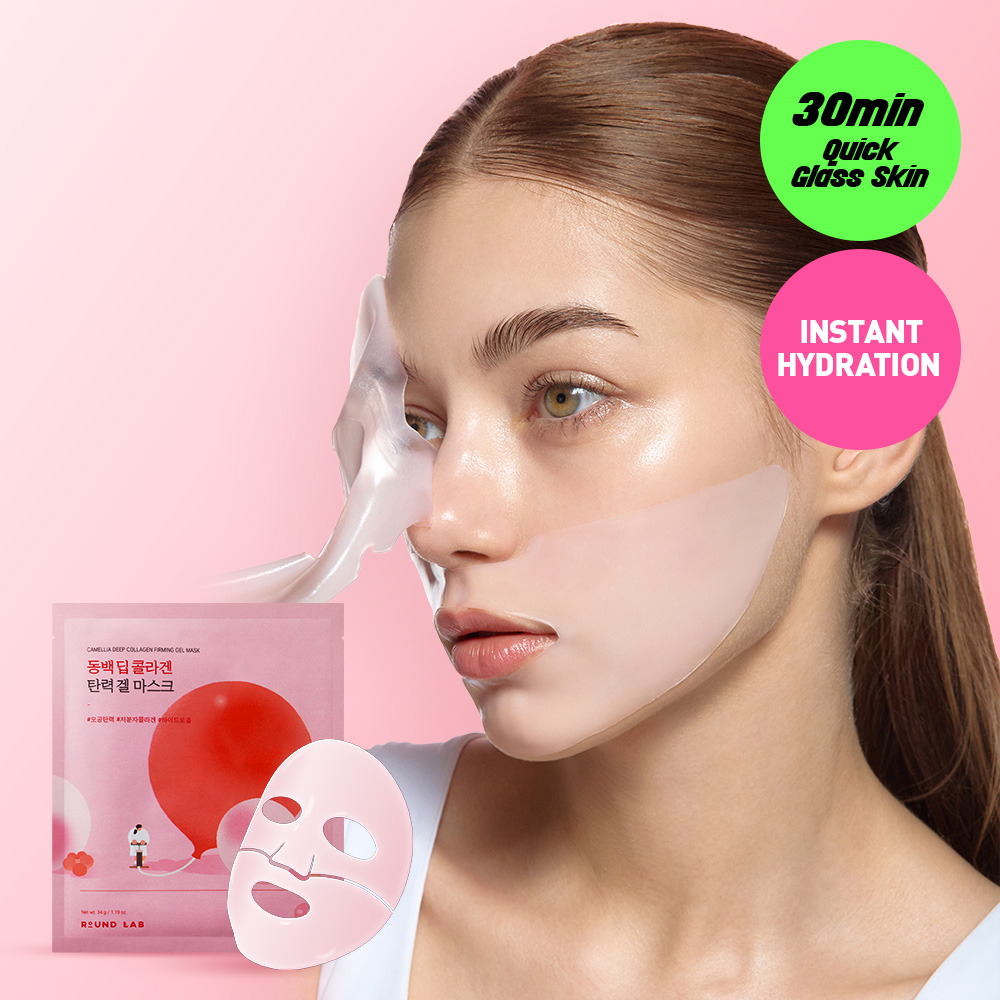 ROUND LAB Camellia Deep Collagen V Lifting Gel Mask Sheet 4ea