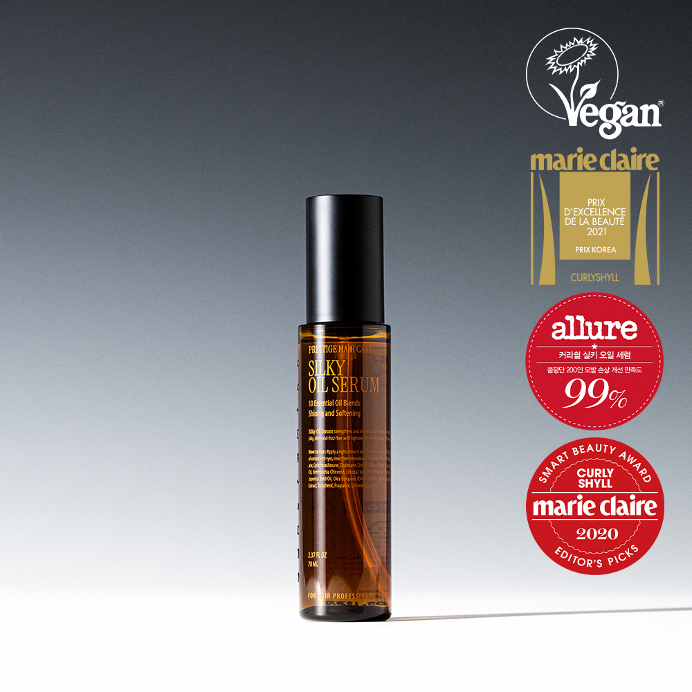 CURLYSHYLL Silky Oil Serum 70mL Special Set (Shampoo 50mL+Mask 30mL+Pouch) (2)