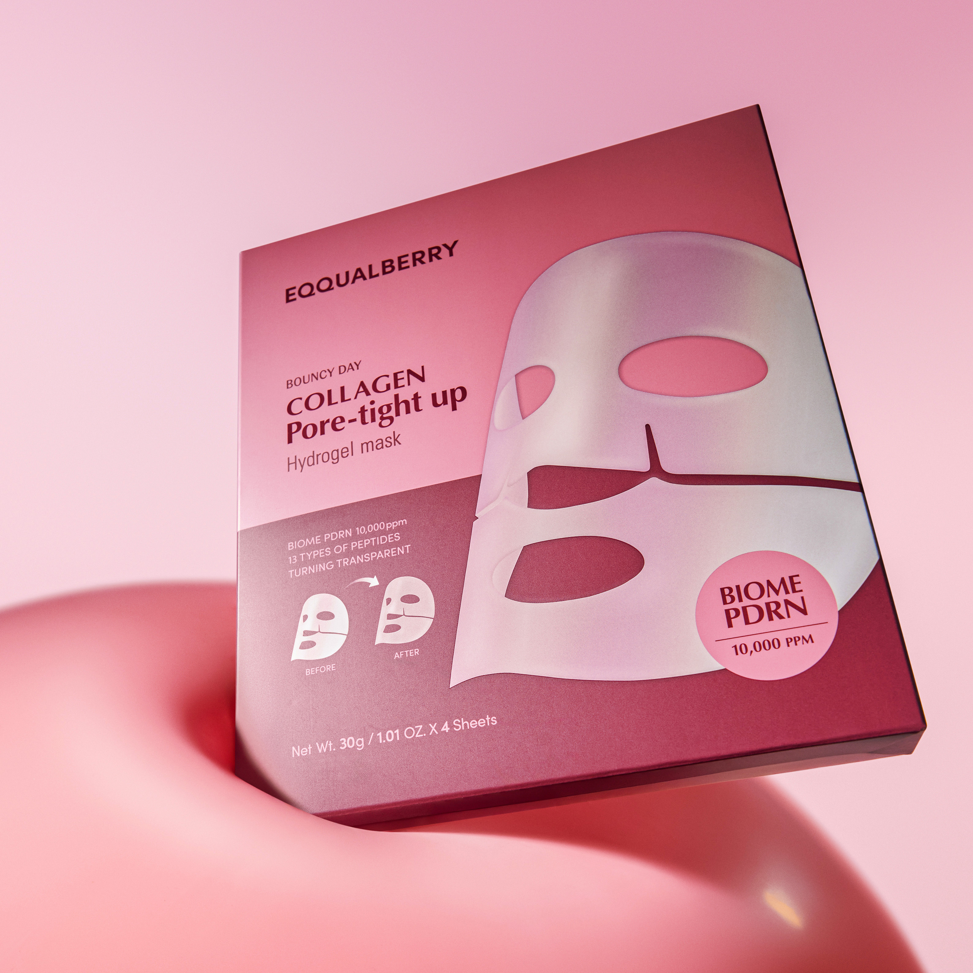 EQQUALBERRY Collagen Glow up Hydrogel Mask 1PC