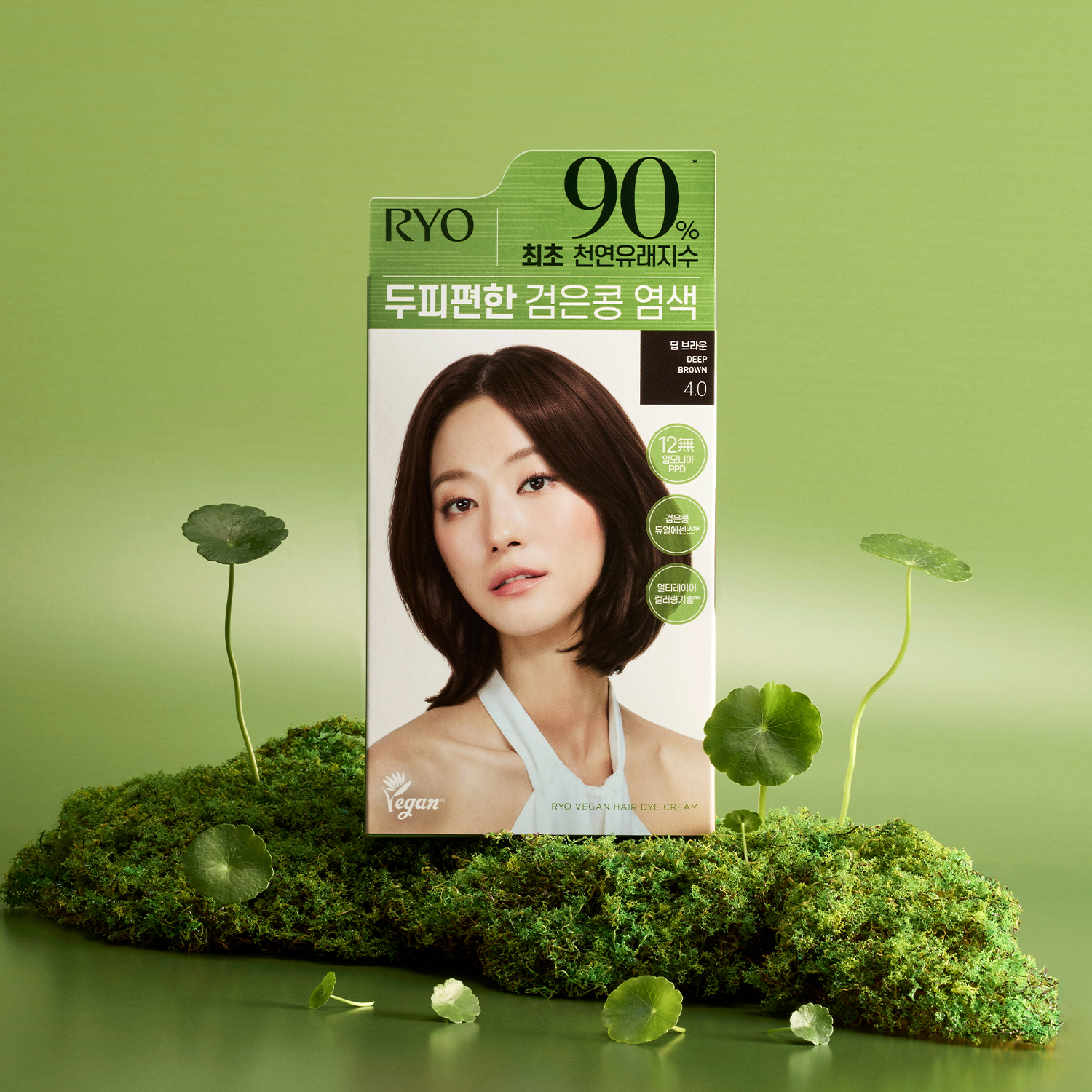 Ryo Scalp Care Black Soybean Hair Dye 120g 5.0 Ash Brown
