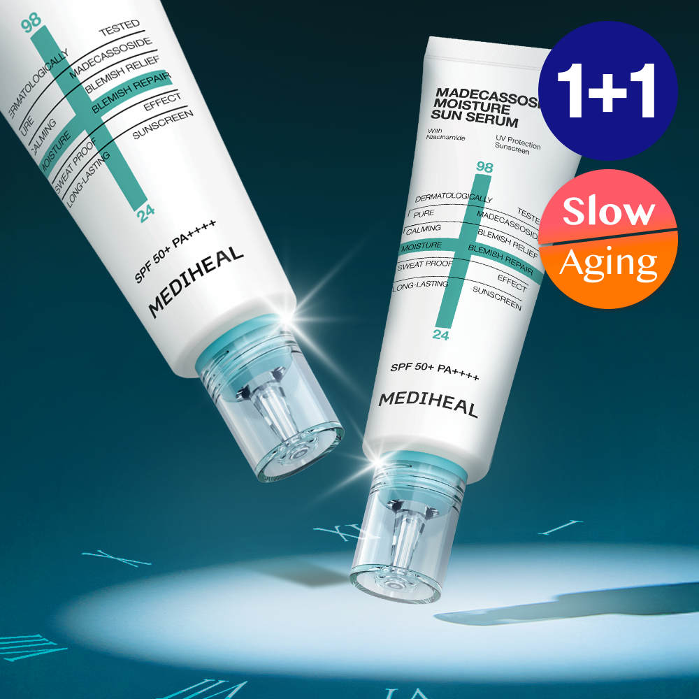 MEDIHEAL Madecassoside Moisture Sun Serum Blemish Repair 50g Double Set (5)
