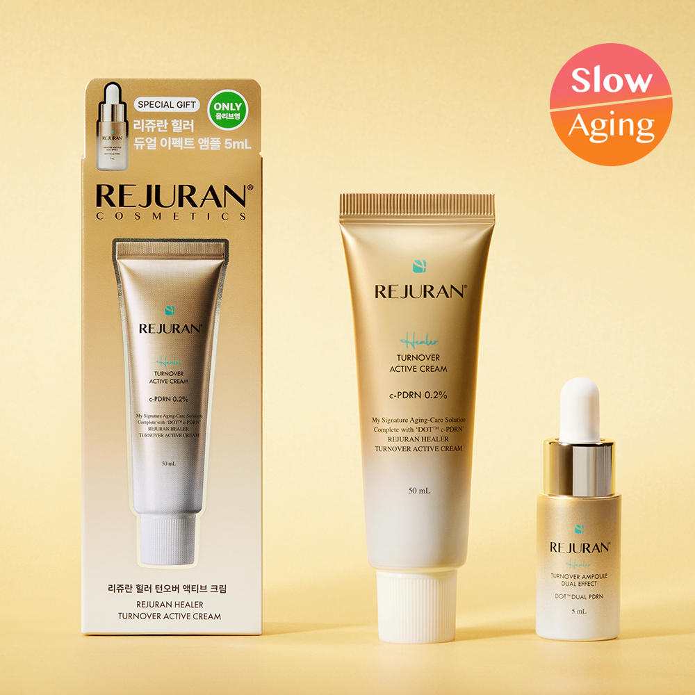 REJURAN Healer Turnover Active Cream 50ml Set (+Turnover Amoule 5ml*1ea) (2)
