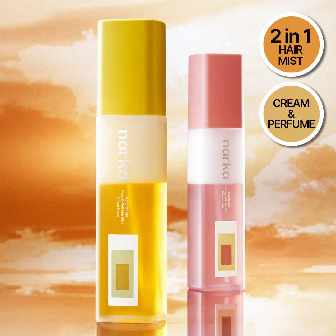 narka Core Rebuild Creamy Veil Hair Mist 80ml Blossom Dawn Set (+Mini Mist) (3)