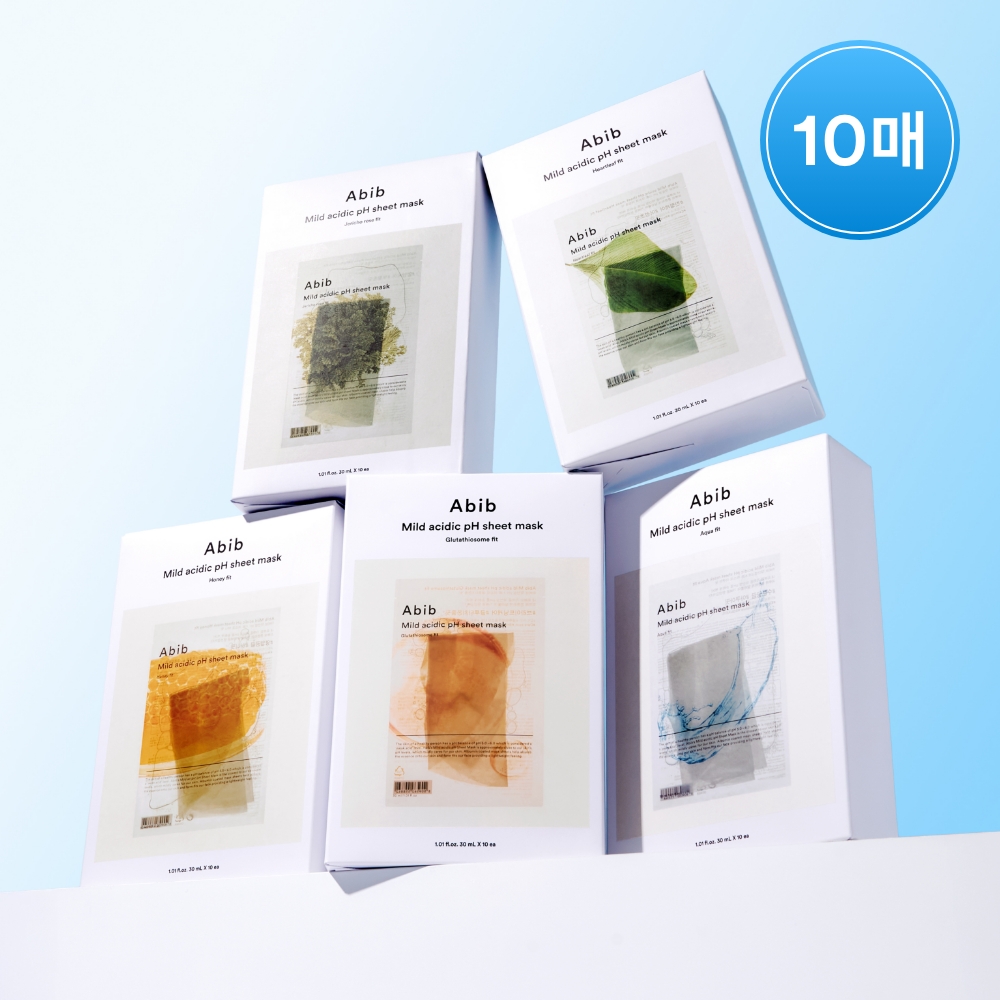 Abib Mild Acidic pH Sheet Mask (10 sheet) – Heartleaf / Jericho Rose / Aqua / Glutathione / Honey (5)