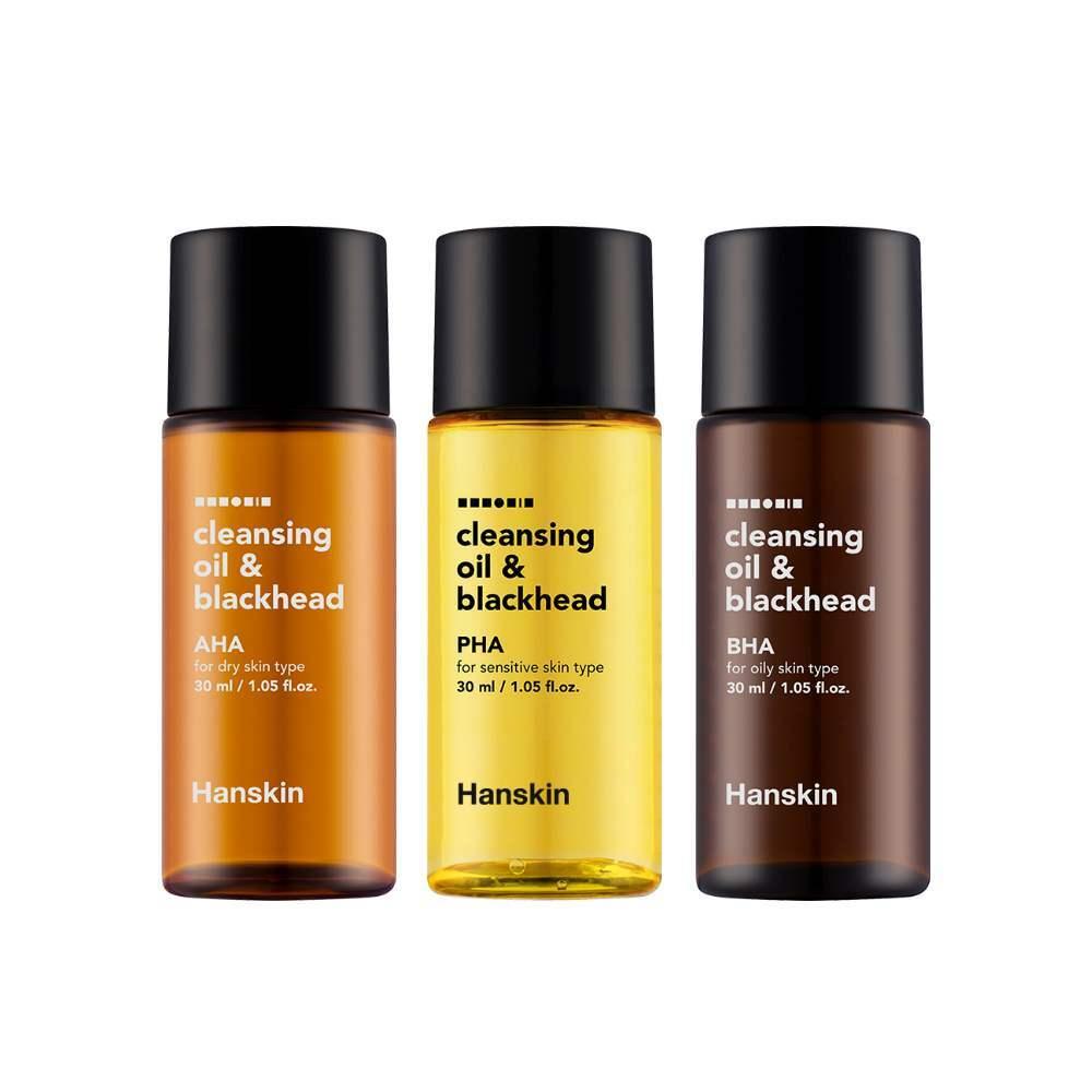 HANSKIN Cleansing Oil & Blackhead 3P Travel Kit (AHA 30ml+BHA 30ml+PHA 30ml) (4)