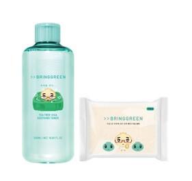 [Angyeong Mandu Edition] BRINGGREEN Tea Tree Cica Soothing Cream Plus 100ml Double Pack (3)