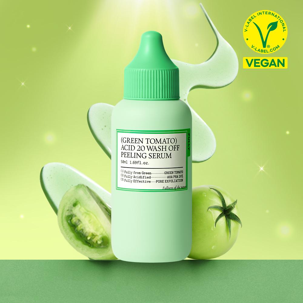 fully Green Tomato Acid 20 Wash Off Peeling Serum 50ml (2)