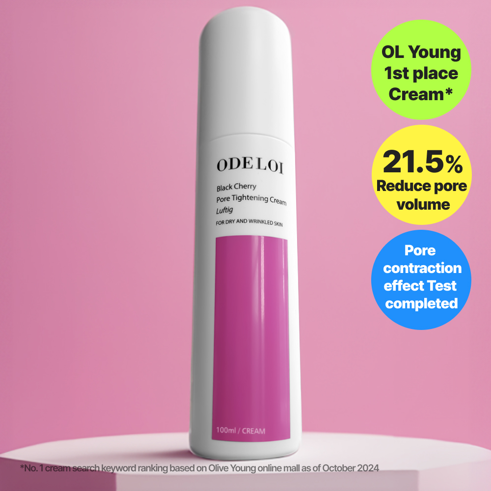 ODELOI Black Cherry Pore Tightening Cream Luftig 100ml Double Pack (+Mist Ampoule 30ml) (3)