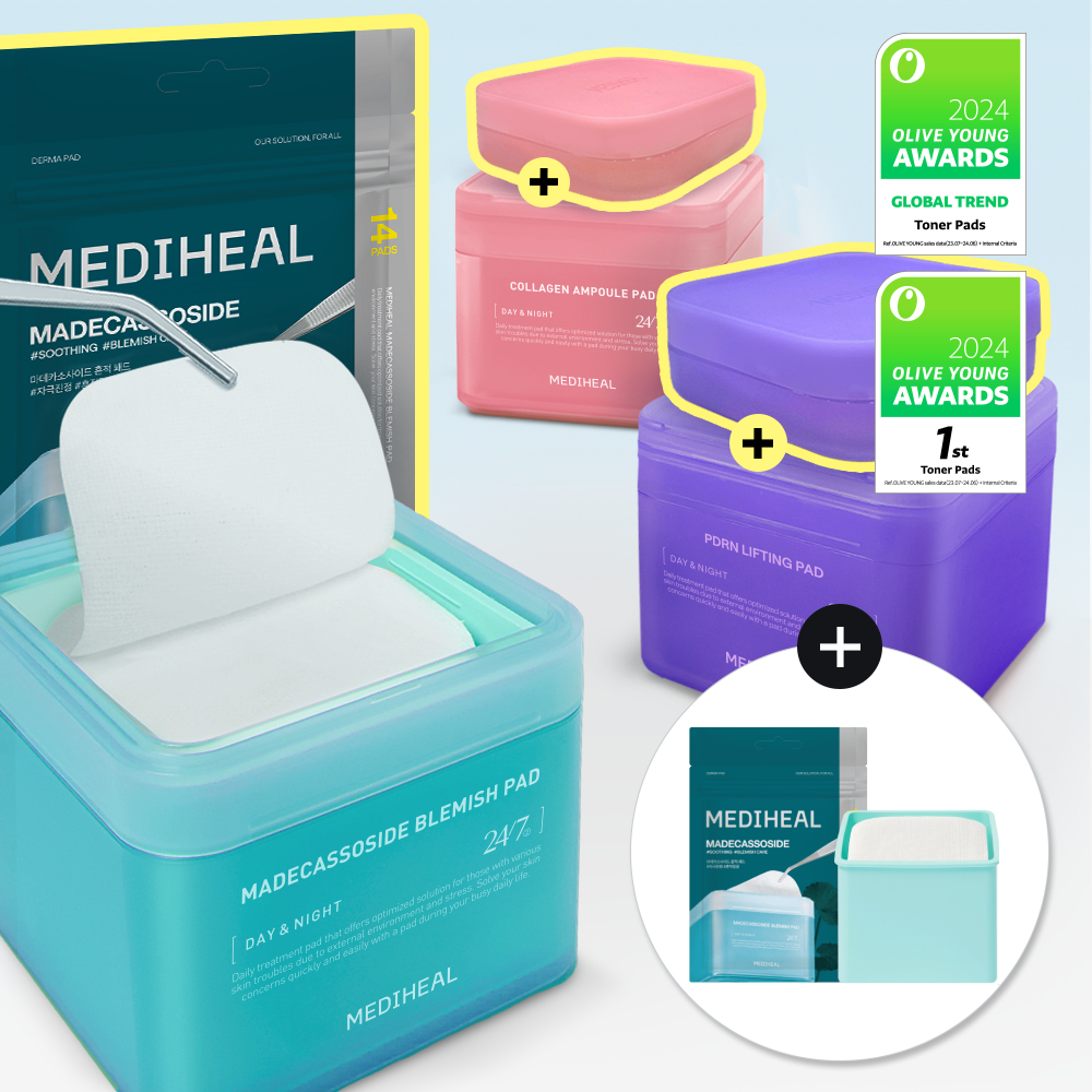 MEDIHEAL Toner Pad 100+100 Pads Exclusive Gift Edition (3types)