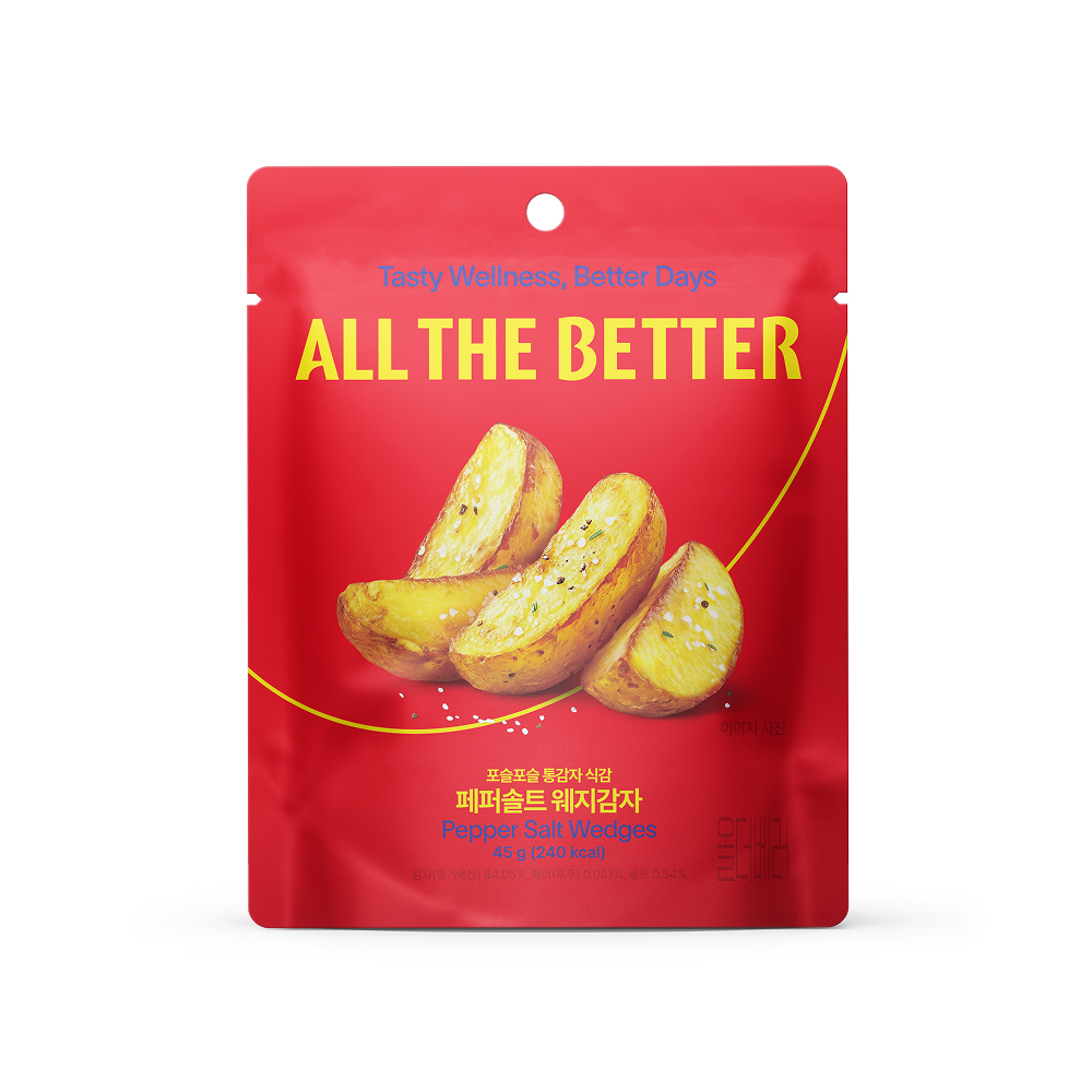 ALL THE BETTER Pepper Salt Potato Wedges 45g (3)