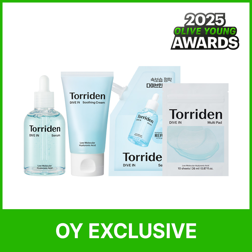 ★2025 Awards★ Torriden Dive-In Low Molecular Hyaluronic Acid Serum 100ml Limited Refill Set (+Refill 50ml+Cream 50ml+Pad 10P+Balan (3)
