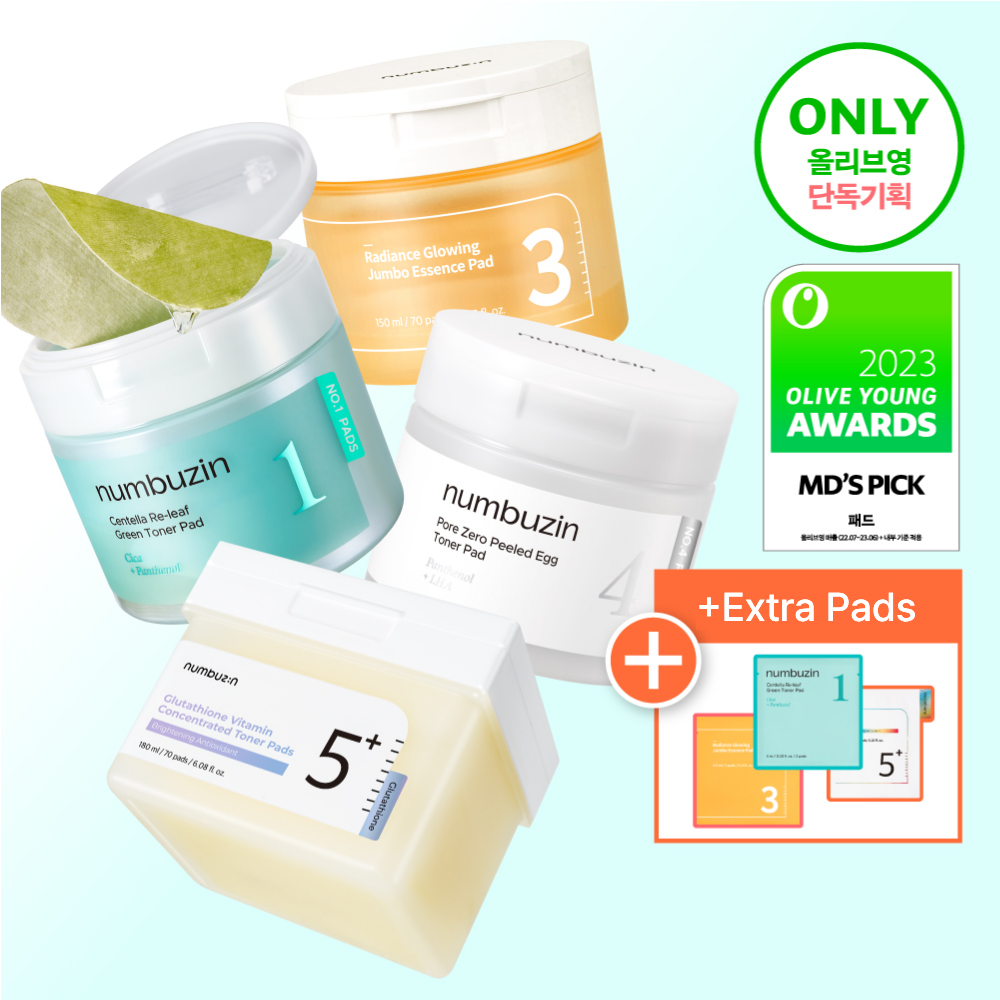 numbuzin No.1-5 Toner Pad 70P Set (+10 Pads) [Choose 1]