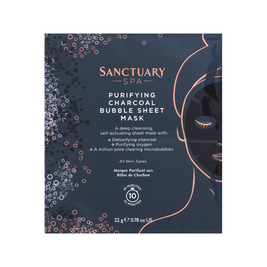 Sanctuary Spa Charcoal Bubble Sheet Mask 22g