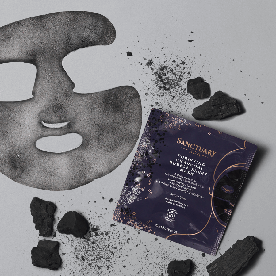 Sanctuary Spa Charcoal Bubble Sheet Mask 22g (7)