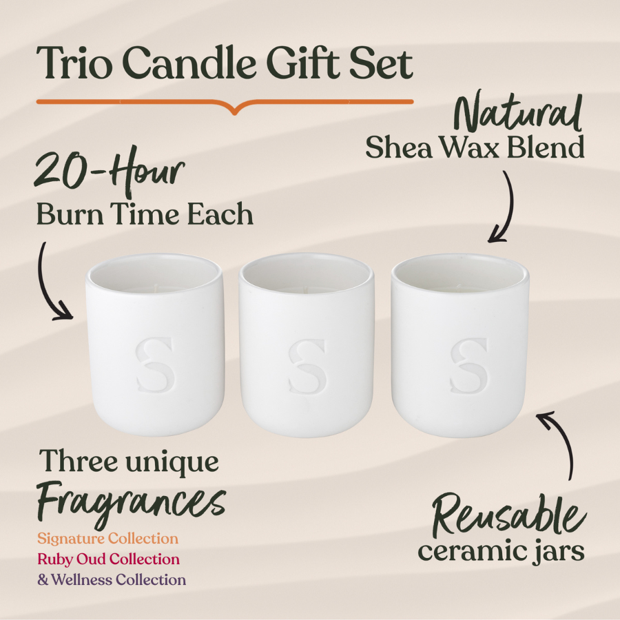 Sanctuary Spa Trio Candle Giftset (4)